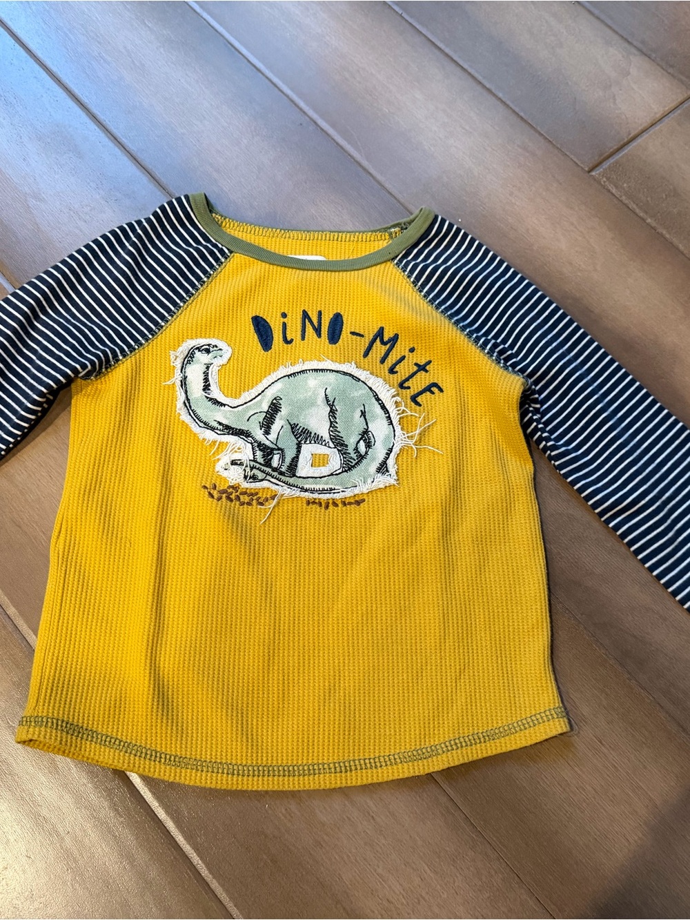 Mud Pie Brand Sz 2T-3T boys top…  Yellow & Navy Dino Graphic